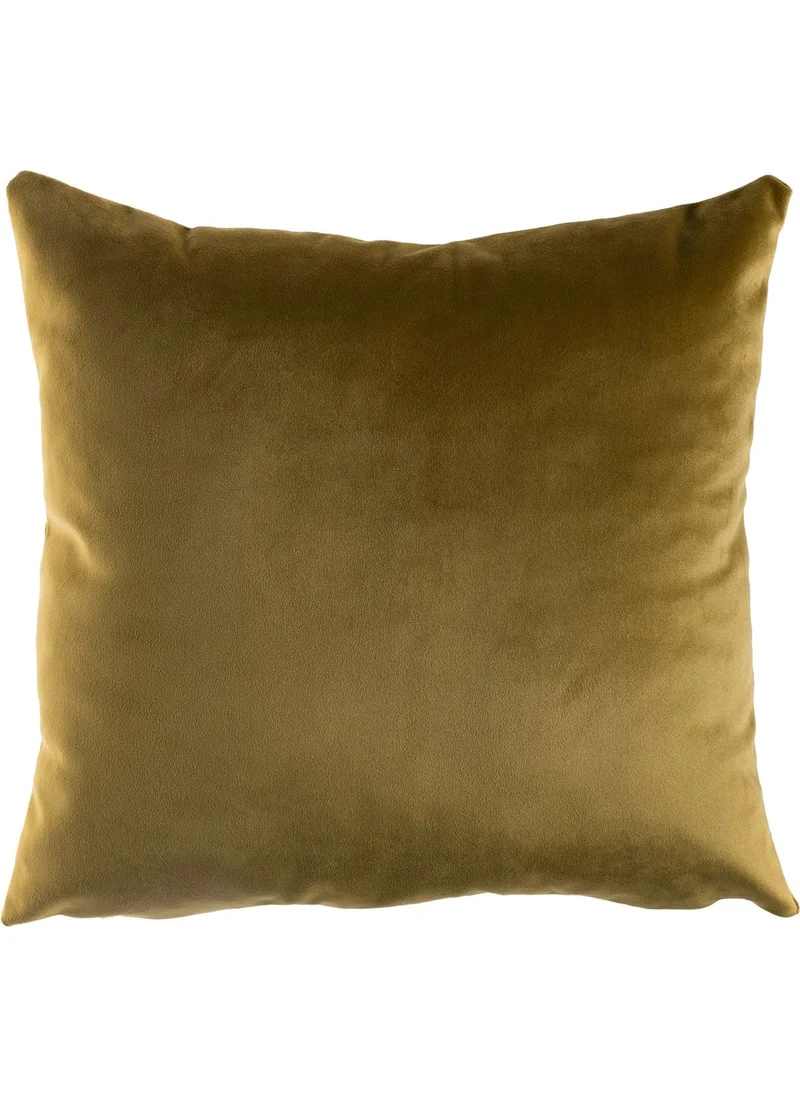 كانغو هوم Mustard Yellow Velvet (Babyface) Double Sided Throw Pillow Cover
