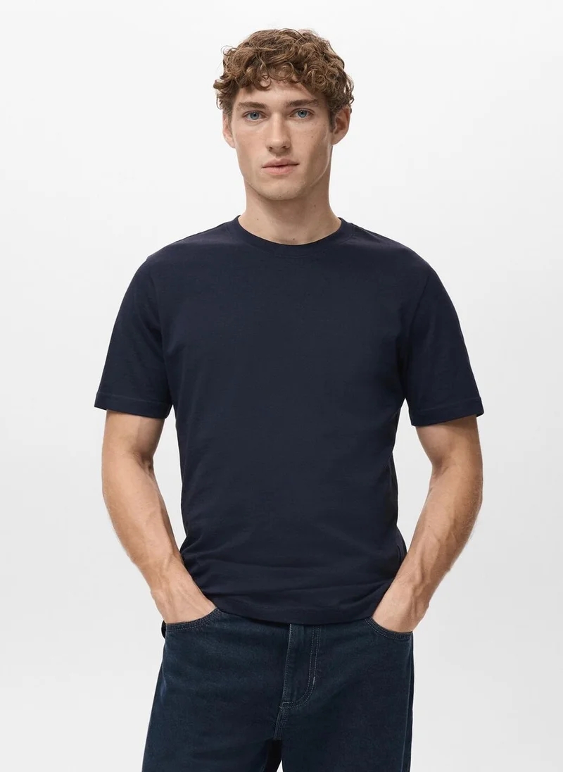 Mango Man 100% cotton slim-fit t-shirt