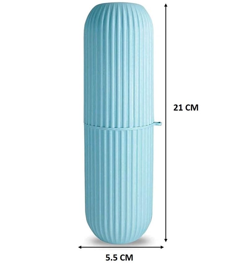 RIOMAX Portable Plastic Toothbrush Holder for Bathroom Pack of 1 Multicolor - Image 3