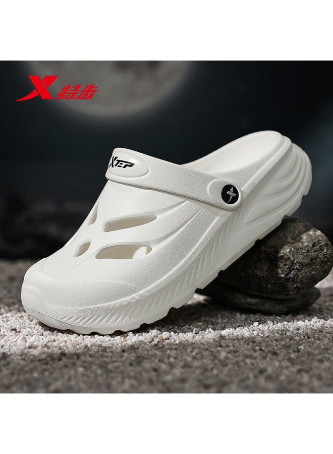 Xtep Men's Two-way Wearable Beach Sandals Men's Soft And Thick-soled Sports Sandals Men A031 White 40-41