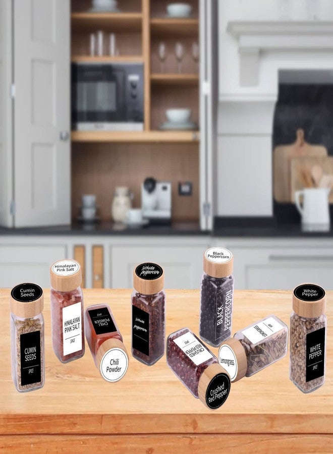 SWOMMOLY 892 Spice Jar Labels in 5 Different Types of Spice Labels with Chalk Marker Set.800 Printed Spice Labels with 92 Extra Write-on Labels Stickers for DIY, Waterproof & Tear-Resistant. - Image 5