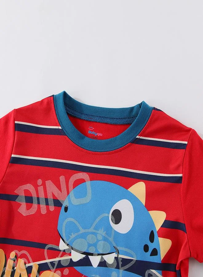 babyqlo Blue Dino’s Leafy Jungle Trek Pajama Set