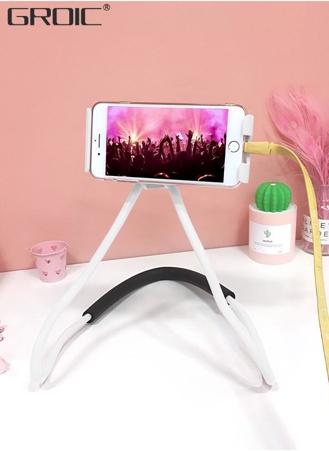 GROIC - Universal Smart Mobile Phone Stand, Hanging on Neck Lazy Gooseneck Cell Phone Mount Holder, Flexible Lazy Bracket DIY Free Rotating Hands Free Neck Phone Tablet Holder (Black) - Image 1