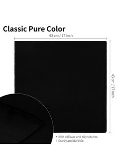 Excefore Square Satin Napkin Bright Silk Table Soft Smooth Fabric, Black, 17 x 17 Inch for Wedding, Parties, Banquet, Restaurant Decoration ( 16 Pcs )  - Image 2