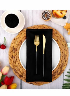 Excefore Square Satin Napkin Bright Silk Table Soft Smooth Fabric, Black, 17 x 17 Inch for Wedding, Parties, Banquet, Restaurant Decoration ( 16 Pcs )  - Image 5