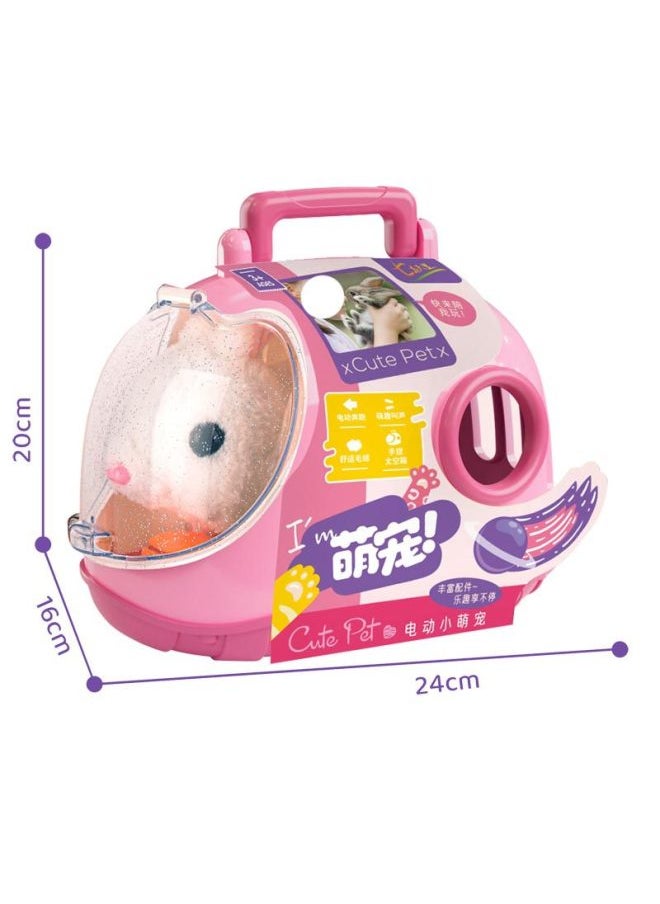 Real Exhibition Electric Walking And Sounding Plush Pet Rabbit, Dog And Cat Family Interactive Animal Satchel Space Box Toy-Color:777-117b Dog, 24 Boxes In 1 Box  - Image 2