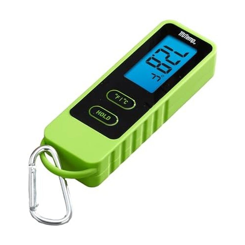 Taylor TruTemp Compact Digital Folding Meat Thermometer with Carabiner Clip for Grilling, BBQ, Kitchen, and Griddle, Kitchen Gadget Essential and Food Thermometer, Gift for Dad, Him, and Men, Green - Image 1