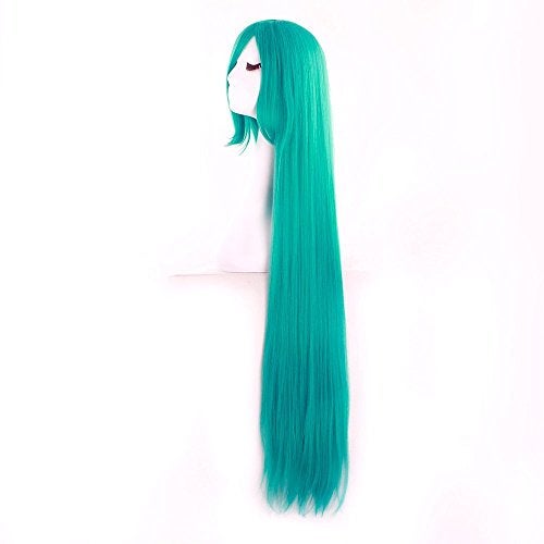 MapofBeauty 40" 100cm Anime Costume Long Straight Cosplay Wig Party Wig (Dark Turquoise) - Image 2