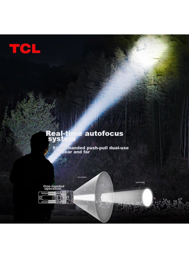 TCL Tclt1000 Flashlight, High Brightness, Long Battery Life, Outdoor Survival, Ultra-bright Long-range Beam, 5-12 Hour Runtime  - Image 2