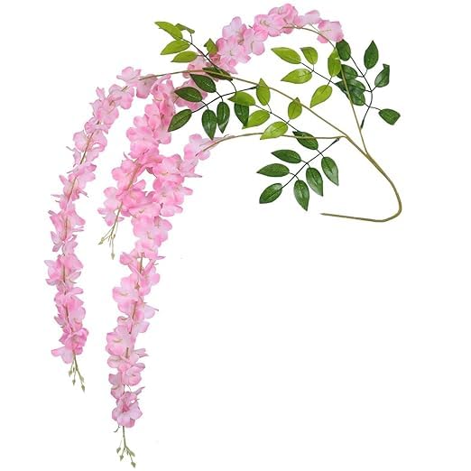 Homenique Ratta Fake Hanging Garland (Pink) - 12 Pieces, Artificial Flora - Image 5