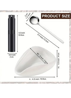 ELFSA Coffee Bean tray and RDT Spray Bottle and Spoon 3-Piece Set, Coffee Bar Accessories, Ceramic Dosing Vessel, Single Dose Measuring Tray Kit, Coffee Lover Gift  - Image 4