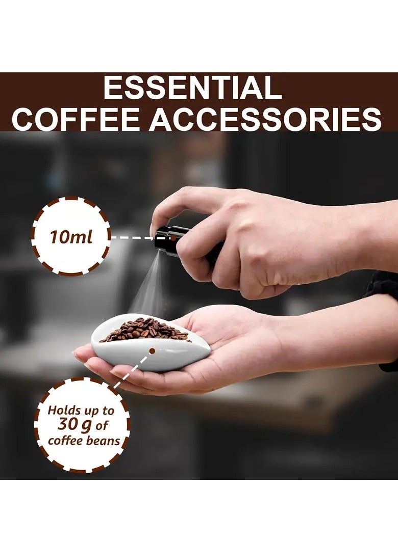 ELFSA Coffee Bean tray and RDT Spray Bottle and Spoon 3-Piece Set, Coffee Bar Accessories, Ceramic Dosing Vessel, Single Dose Measuring Tray Kit, Coffee Lover Gift  - Image 3