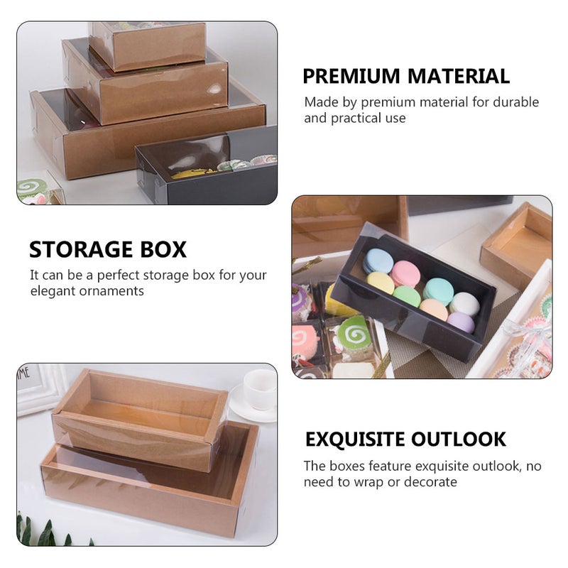 📦 حاويات تخزين كيك بأغطية أنيقة للحلويات والهدايا - Image 5