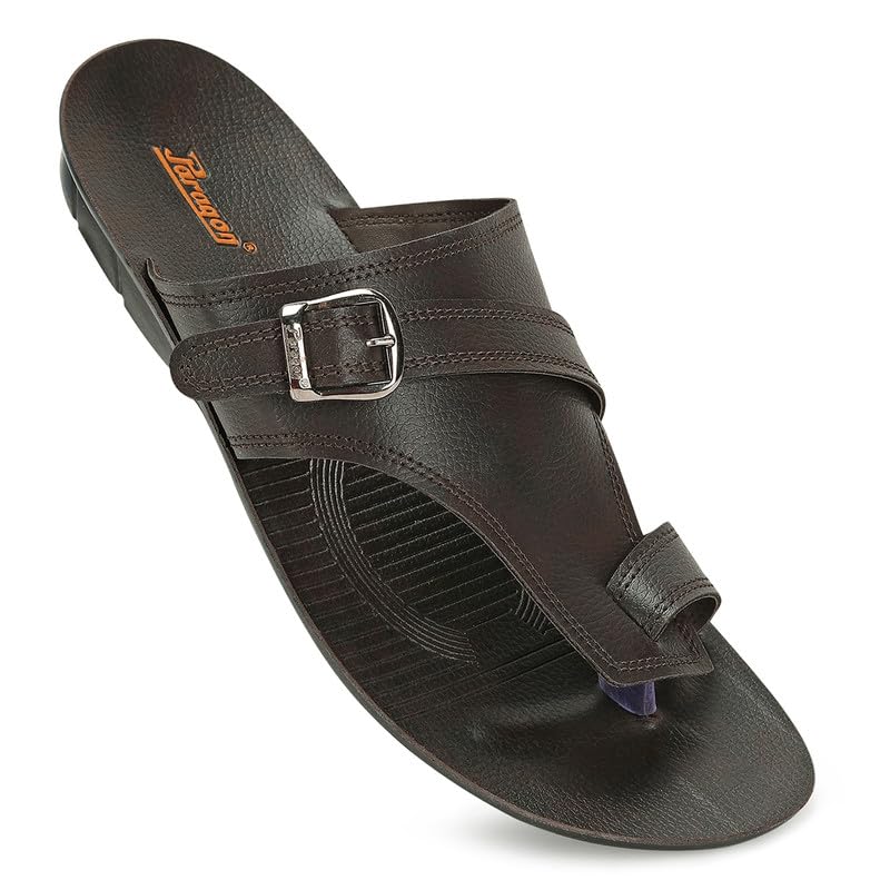 PARAGON PUK2231G Stylish Slippers for Men | Comfortable, Breathable & Durable Sandals with Soft Cushioned Footbed | Easy Wear Slip On | Easily Washable | Ideal for Outdoor Use Brown - Image 5