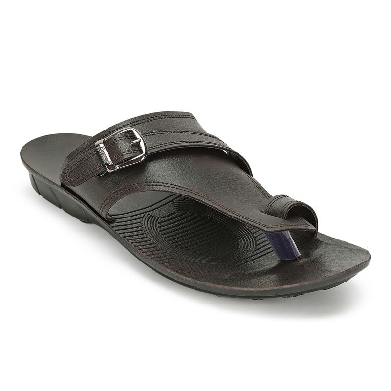 PARAGON PUK2231G Stylish Slippers for Men | Comfortable, Breathable & Durable Sandals with Soft Cushioned Footbed | Easy Wear Slip On | Easily Washable | Ideal for Outdoor Use Brown - Image 1