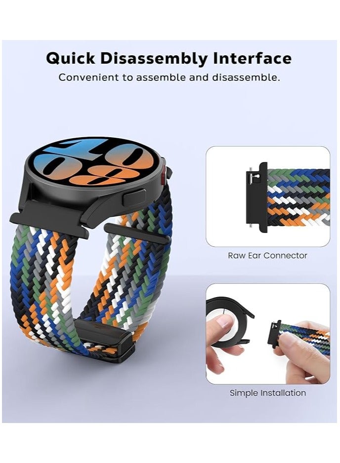 سوار مغناطيسي مقاس 20 مم لساعة سامسونج جالاكسي 7/6/5/4/FE مقاس 40 مم 44 مم/سوارات جالاكسي 6/4 الكلاسيكية مقاس 47 مم 43 مم 46 مم 42 مم/ساعة 5 برو مقاس 45 مم/ساعة 3 مقاس 41 مم/ساعة Active 2، حزام رياضي مغناطيسي مضفر من النايلون المرن - Image 4