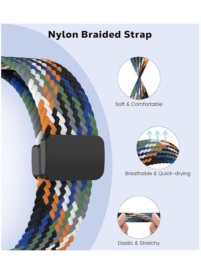 سوار مغناطيسي مقاس 20 مم لساعة سامسونج جالاكسي 7/6/5/4/FE مقاس 40 مم 44 مم/سوارات جالاكسي 6/4 الكلاسيكية مقاس 47 مم 43 مم 46 مم 42 مم/ساعة 5 برو مقاس 45 مم/ساعة 3 مقاس 41 مم/ساعة Active 2، حزام رياضي مغناطيسي مضفر من النايلون المرن - Image 5