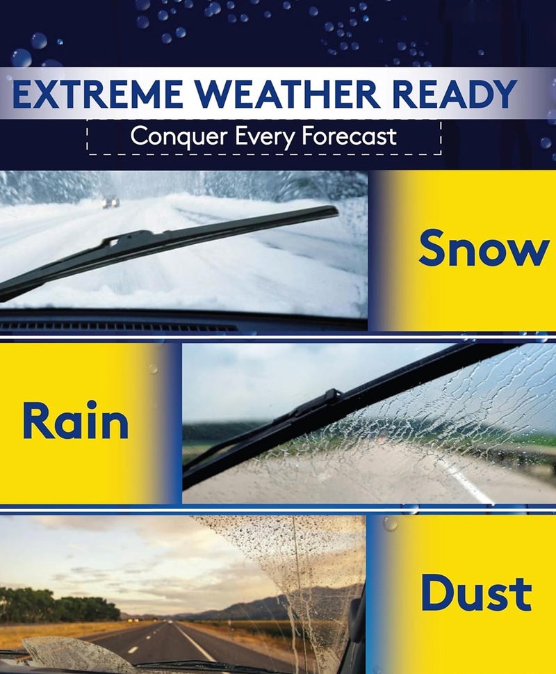 HANSA 22 Inch (560mm) Universal Windshield Wiper Blade for Cars, Silicone Compound Wiper Blade, All Weather Front Windshield Cleaner, Rain Snow Dust Removal, Quiet Streak-Free Performance, Universal Fit Replacement Wiper Blade for Clear Driving Visibility  WP 10228. - Image 5