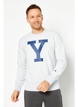 Champion Men Sportswear Fit Long Sleeves Outdoor Sweatshirt, Grey  - Image 1