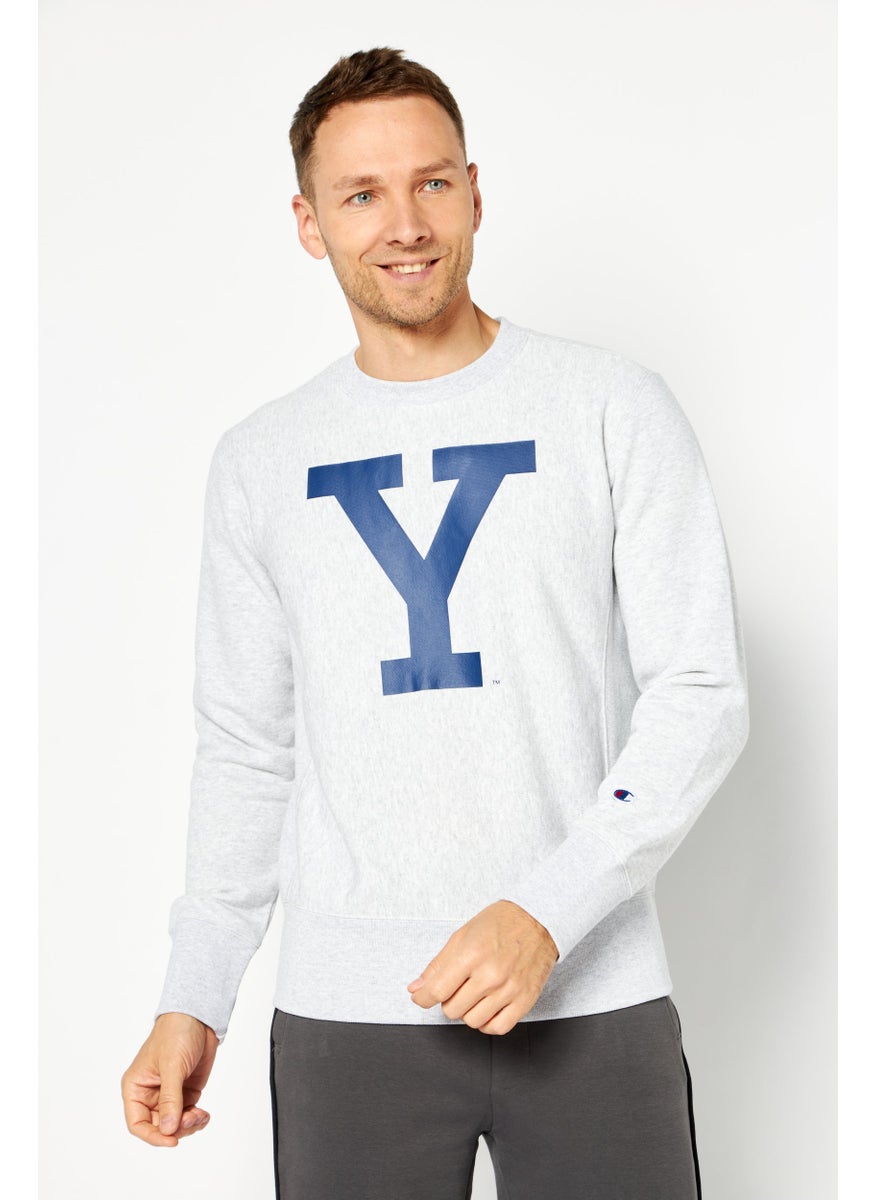 Champion Men Sportswear Fit Long Sleeves Outdoor Sweatshirt, Grey  - Image 1