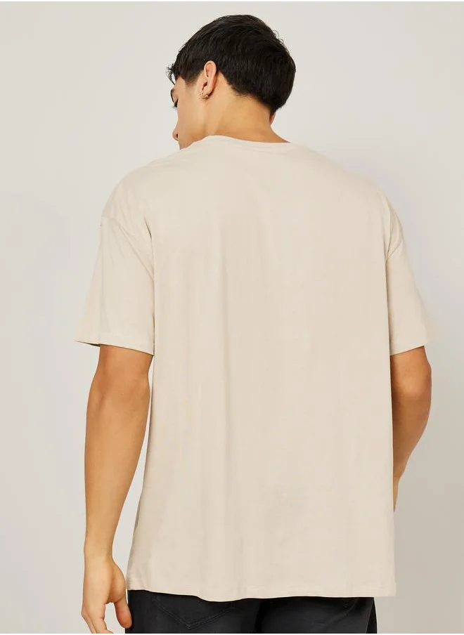 ستايلي Styli Basic Crew Neck Oversized T-Shirt
