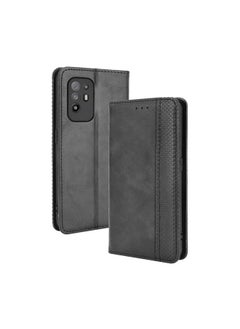Generic For OPPO F19 Pro+ 5G Magnetic Buckle Retro Crazy Horse Texture Horizontal Flip Leather Case with Holder & Card Slots & Photo Frame(Black)  - Image 1