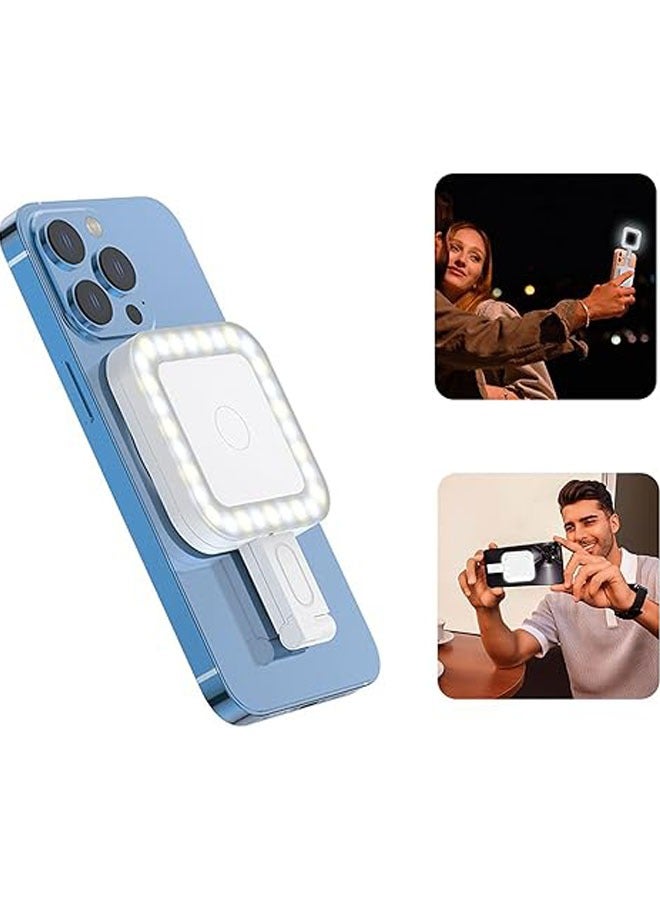 Magnetic LED light for mobile phones, portable selfie light for iPhone with 6 lighting modes, pocket phone fill light for recording - Image 1