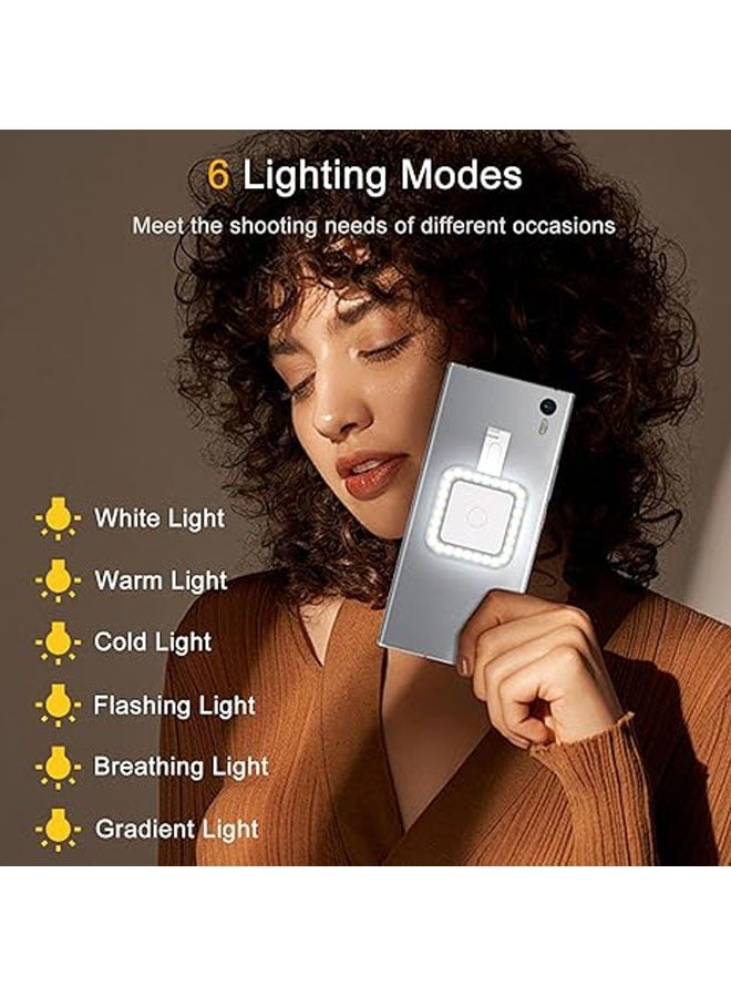 Magnetic LED light for mobile phones, portable selfie light for iPhone with 6 lighting modes, pocket phone fill light for recording - Image 4