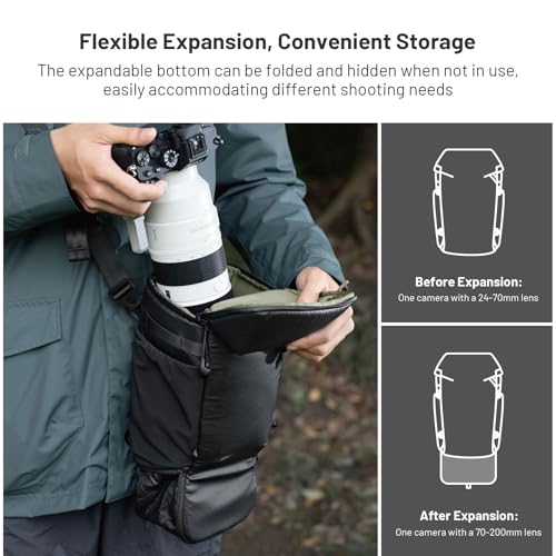 PGYTECH Camera Top Loader DSLRSLRMirrorless Cameras and Lenses with Adjustable Shoulder Strap Expandable Organizing Pockets for NikonCanonSony Mirrorless Cameras Waterproof - Image 3