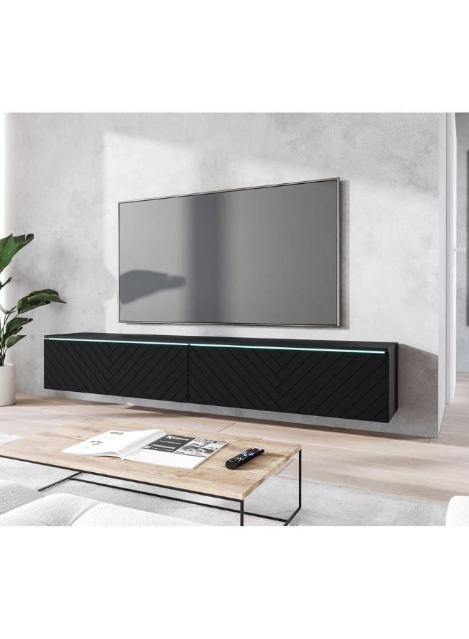 Karnak Alone TV Stand – Modern Black Entertainment Unit (180cm) - Image 3