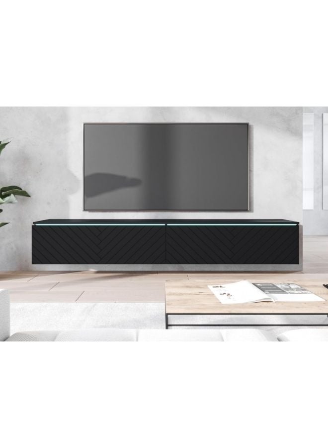 Karnak Alone TV Stand – Modern Black Entertainment Unit (180cm) - Image 1