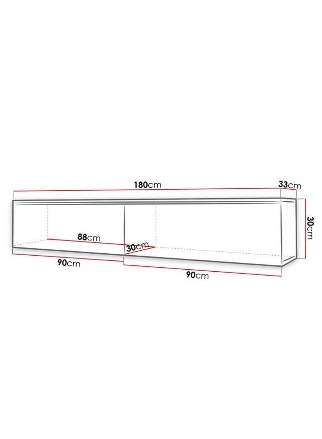Karnak Alone TV Stand – Modern Black Entertainment Unit (180cm) - Image 5