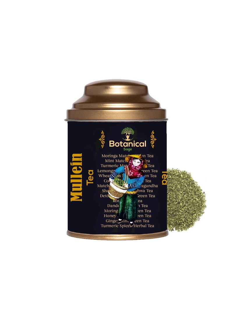 Botanical Bars - Botanical Sage Mullein Tea (2 Months Pack) | Tea Cut Loose Leaves For Lungs Detox | Selected | Luxury Tea, Green Tea, 100 Gram - Image 1