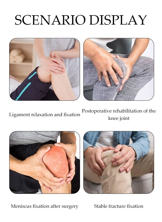 دونيسو مثبت مفصل الركبة حزام 1 / 4 مثبت ، معدات واقية لكسر الركبة 1 / 4 Œ مع أحزمة كتف ، حزام سحري قابل للتعديل 1 / 4 Œ قابل للتعديل وتنفس - 1 / 4 Œ للتعافي بعد الجراحة - Image 3