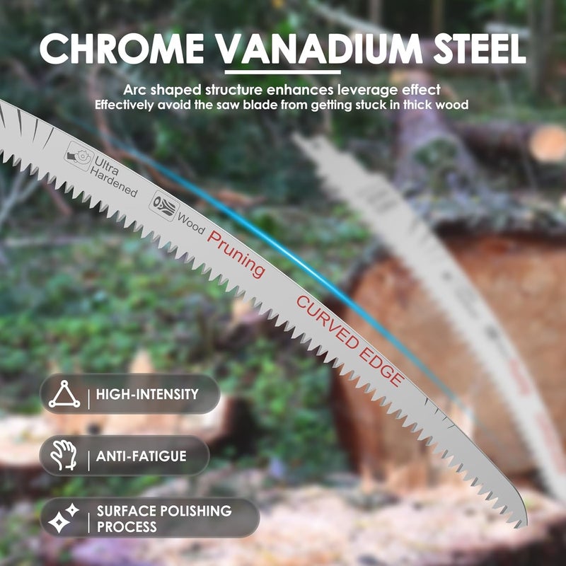 3Pcs 14.4 Inch Chrome Vanadium Steel Reciprocating Saw Blades 6TPI For Tree Trimming Wet Dry Wood Cutting - Image 4