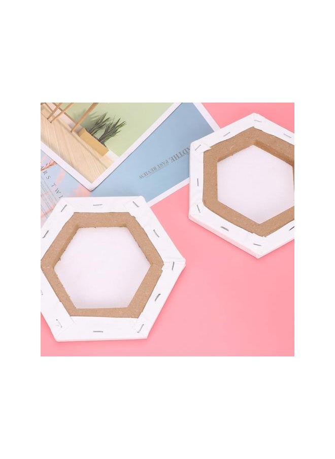 2PCS Canvas Stretched Triangle Artist Canvas White Blank Irregular Frame Canvas Panels Artist Canvas Boards for Painting 20cm