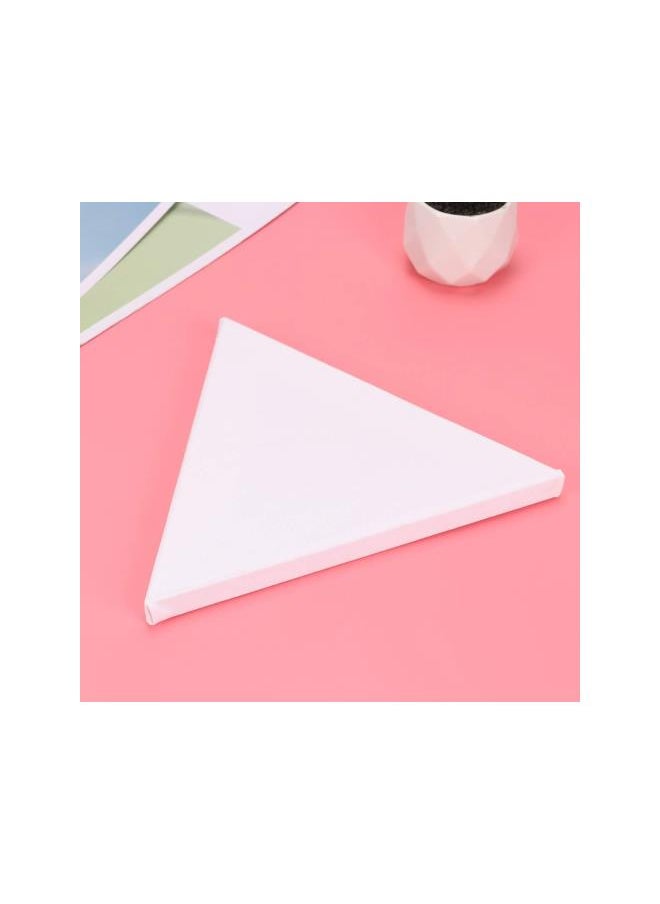 2PCS Canvas Stretched Triangle Artist Canvas White Blank Irregular Frame Canvas Panels Artist Canvas Boards for Painting 20cm