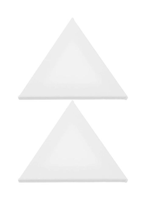2PCS Canvas Stretched Triangle Artist Canvas White Blank Irregular Frame Canvas Panels Artist Canvas Boards for Painting 20cm