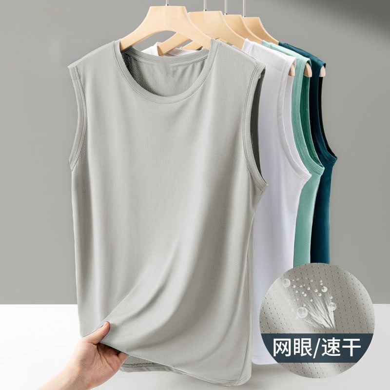 Factory Direct Men's Mesh Vest Thin Sleeveless T-shirt All-match Outdoor Sports Running Mountain Climbing T-shirt Top - Image 5