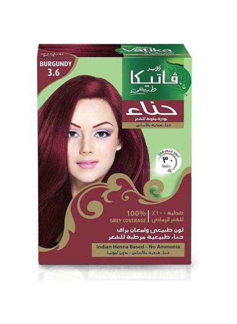 Vatika Henna Hair Color Burgundy 6 x 10 g