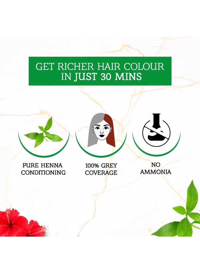 Vatika Henna Hair Color Burgundy 6 x 10 g - Image 2