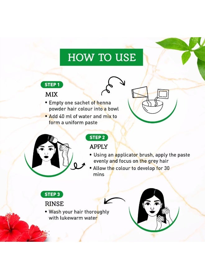 Vatika Henna Hair Color Burgundy 6 x 10 g - Image 4