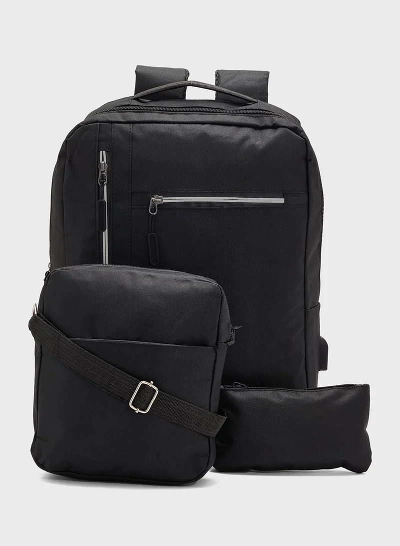 Seventy Five Set Of 3 Backpack, Messenger And Pouch