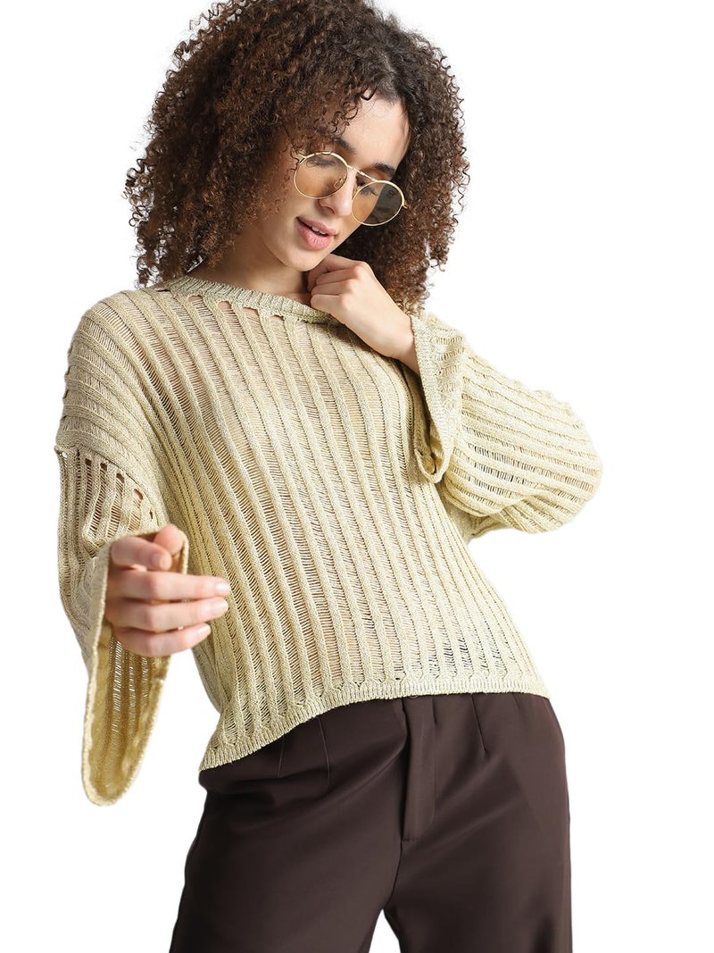 ONLY Beige Knitted Pullover - Image 3