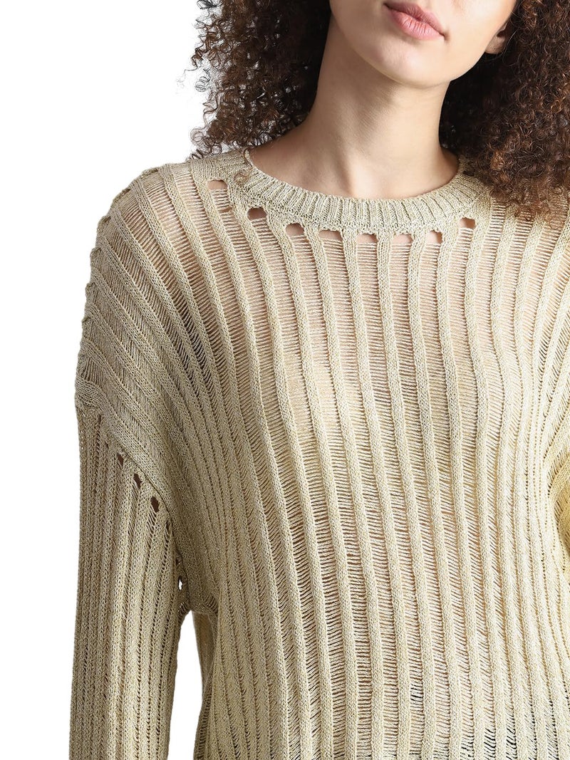 ONLY Beige Knitted Pullover - Image 5