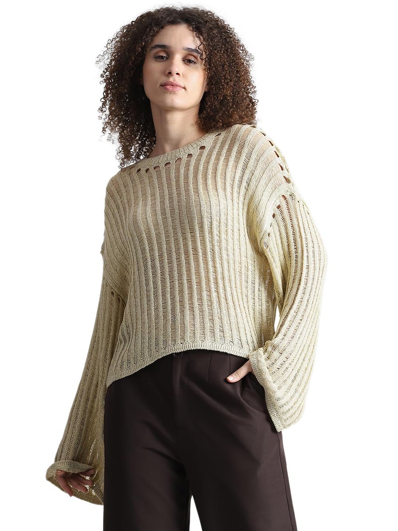 ONLY Beige Knitted Pullover - Image 4