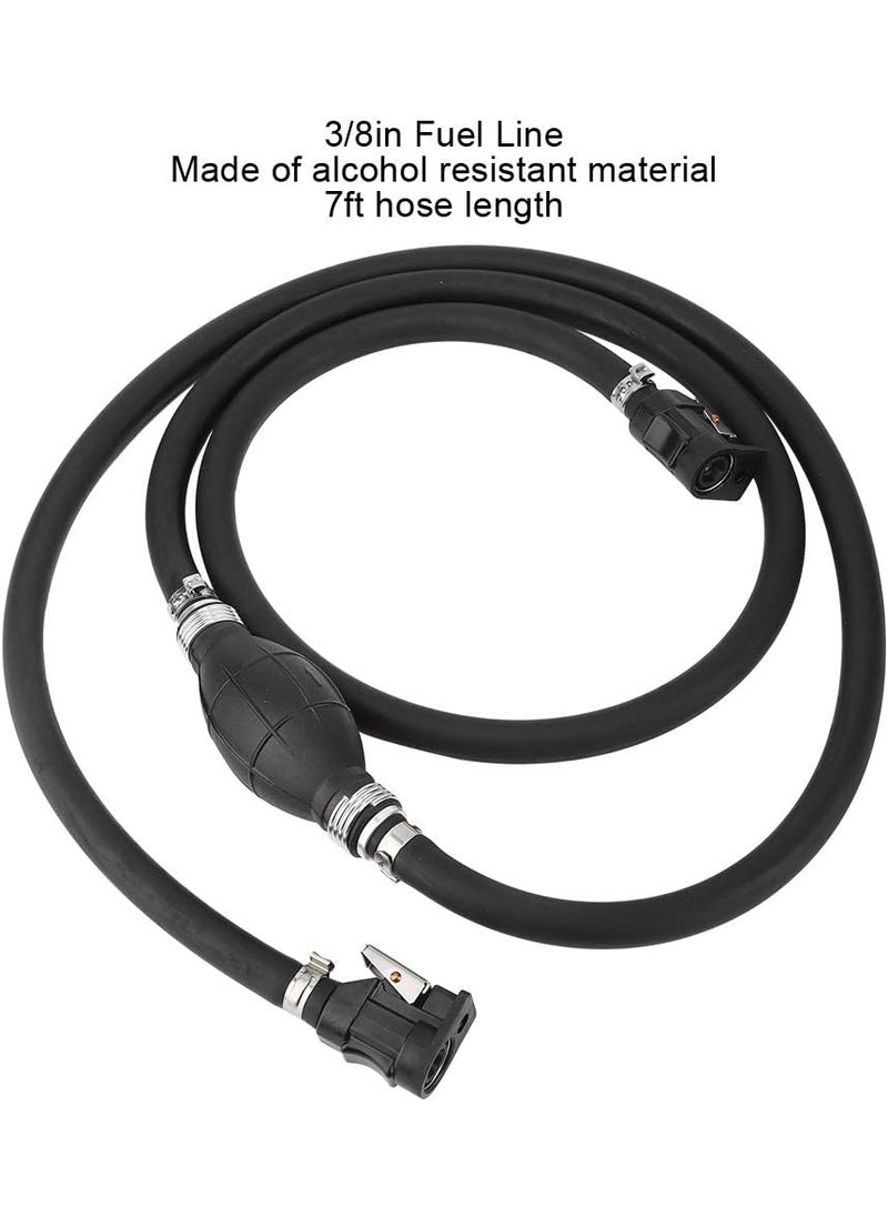Maxmartt Maxmartt Boat Fuel Line 38in 7ft Boat Motor Fuel Gas Hose Fuel Line with Ball Pump Marine Gas Tank Fuel Line Assembly with Primer Bulb Connector for Marine Johnson  - Image 4