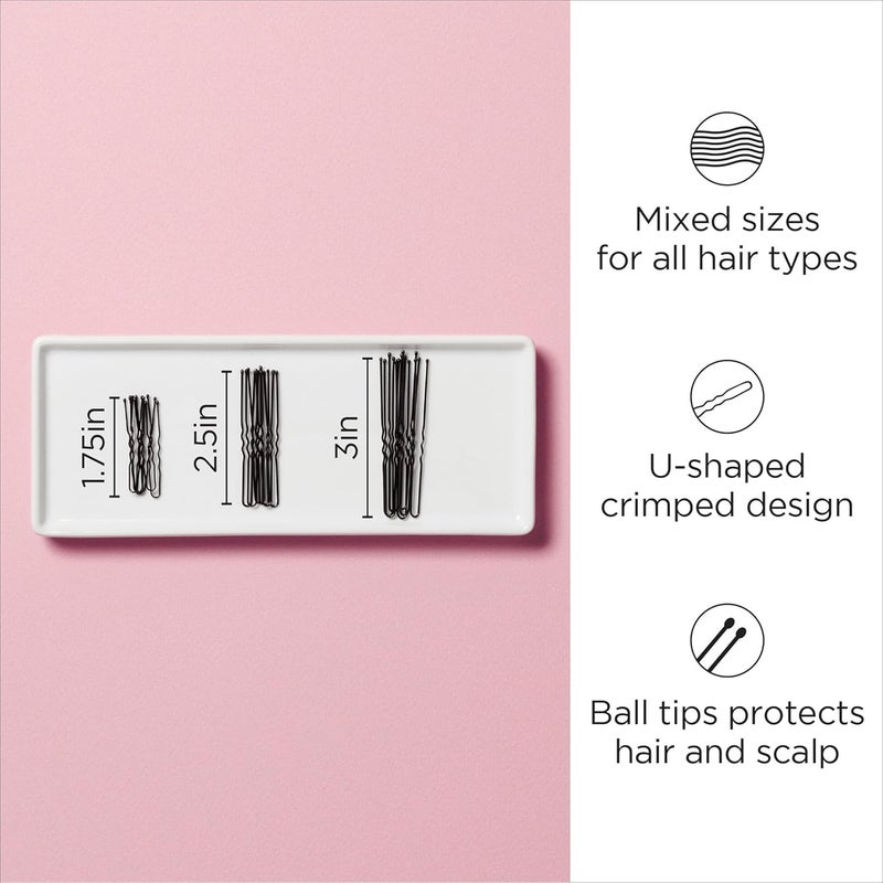 Diane Assorted Hair Pins - 100 Count in Black with Various Sizes - Image 2