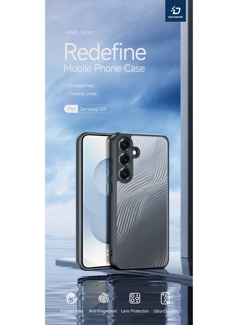 Dux Ducis Aimo Series TPU+PC Matte Drop-Proof Phone Cover For Samsung Galaxy S25 Plus (Black) - Image 4