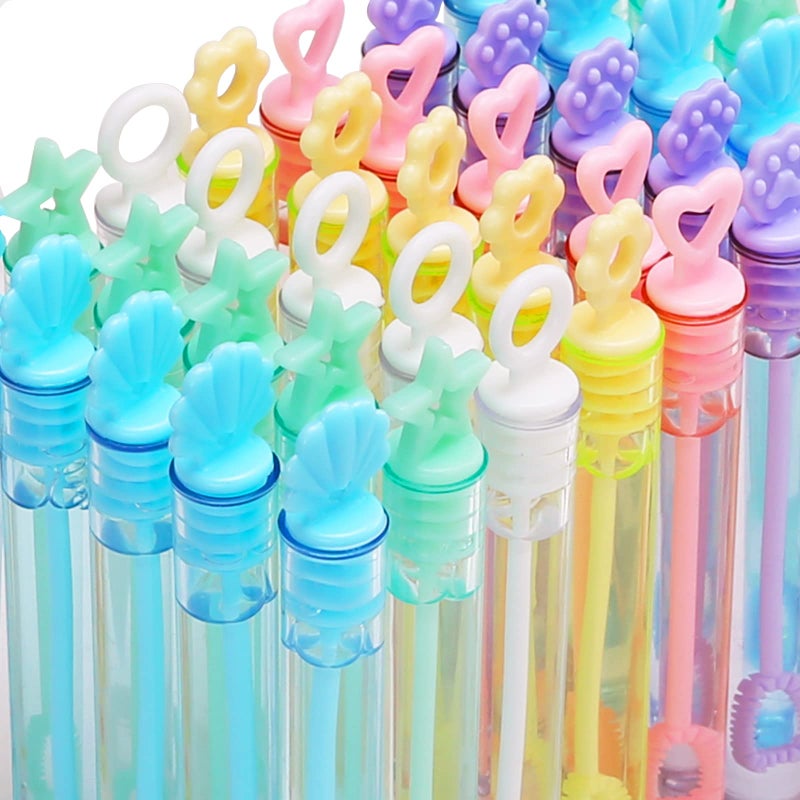 MAPIXO 30 Pack Mini Bubble Wands6 Style 6 Colors Bulk Bubble Party Favors Goody Bags for Kid Great Summer Outdoor Indoor Toys Gifts for Boy Girl Valentine Christmas Party Supplies - Image 2